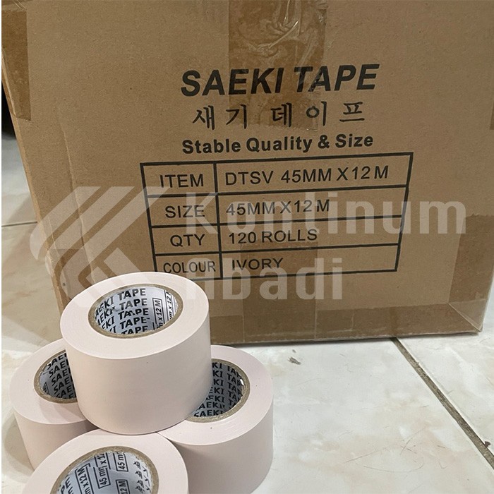 DUCT TAPE / LAKBAN / ISOLASI LEM UNTUK AC MEREK SAEKI | 12 M