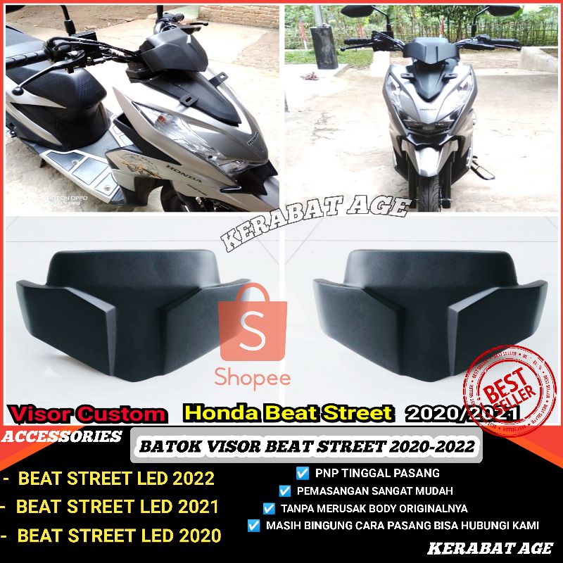 AKSESORIS VISOR CUSTOM BEAT STREET 2020 2021 2022 2023 LED DELUXE