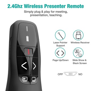 R400 USB Wireless Presenter Laser Pointer Powerpoint PPT Remote Control Handheld Pointer Pen