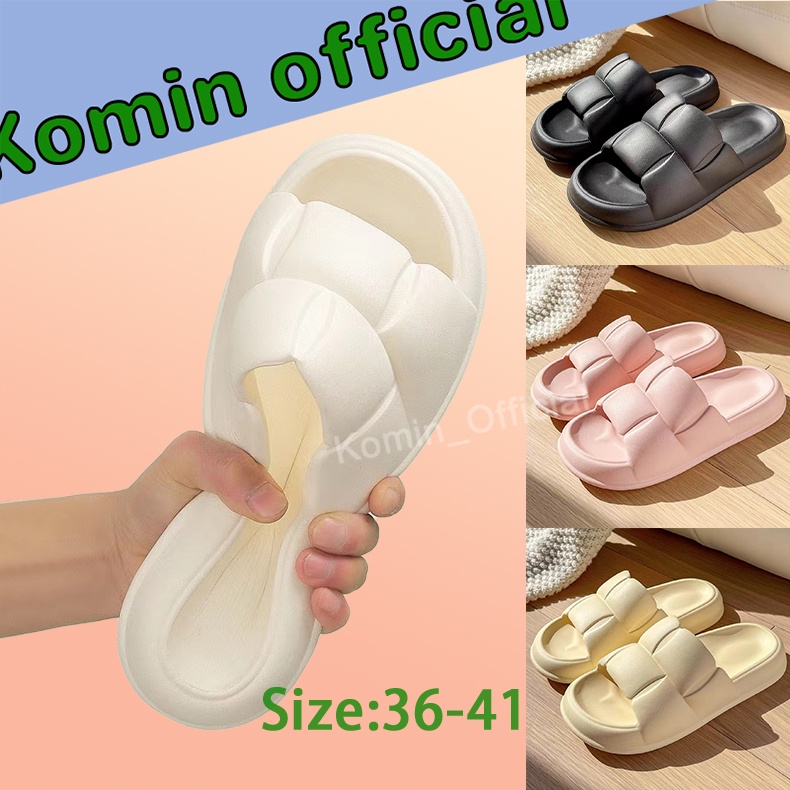 [Free Shipping] Komin Sandal Wanita Kekinian Sendal Jelly Korea Import Selop Karet Sandal Polos Anti Slip Sendal Cewek Couple Casual