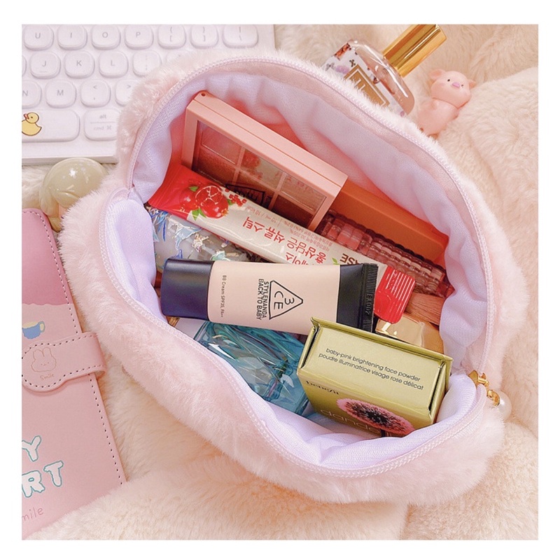 [READY STOCK BISA COD] TEMPAT PENSIL BULU UNIK LEMBUT SOFT PENCIL CASE FLUFFY KARAKTER KARTUN HEWAN LUCU ANAK MEWAH PEREMPUAN CEWEK GAYA REMAJA CEWEK KOREA MOTIF BERUANG KELINCI KAWAII FANCY AESTHETIC SEKOLAH POUCH KOSMETIK MAKE UP IMPOR MURAH