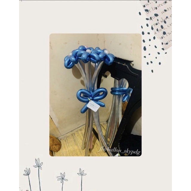 bucket balon 6 tangkai panjang