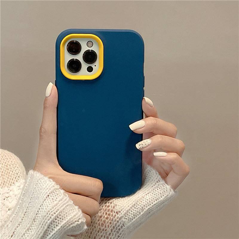 3 IN 1 Case Hybrid Silikon Shockproof Warna Polos Cover iPhone X XS MAX XR 7 8 6 6S Plus SE 2022 2020