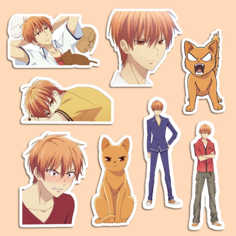 Sticker Anime Fruit Basket Kyo sohma Yuki sohma tohru honda hatsuharu neko kyou
