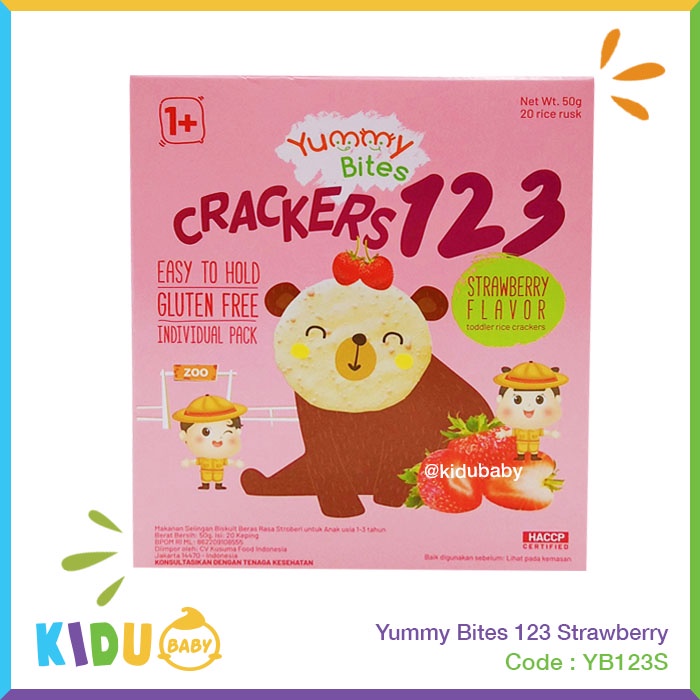 Yummy Bites 123 Snack Bayi 50gram Yummy Bite Rice Cracker Rice Crackers Kidu Baby