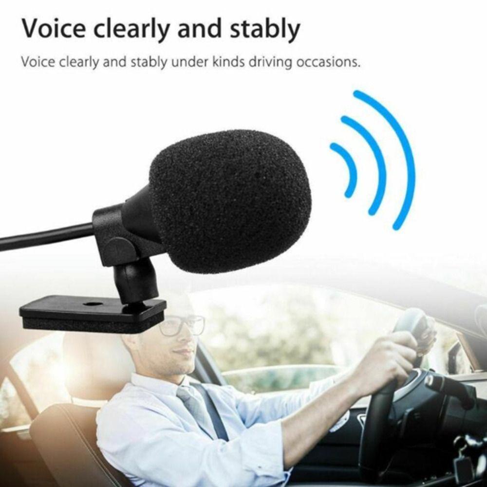 Preva 3m Mikrofon Audio Mobil Kabel Mini Panjang Untuk Auto DVD Radio Mic Stereo