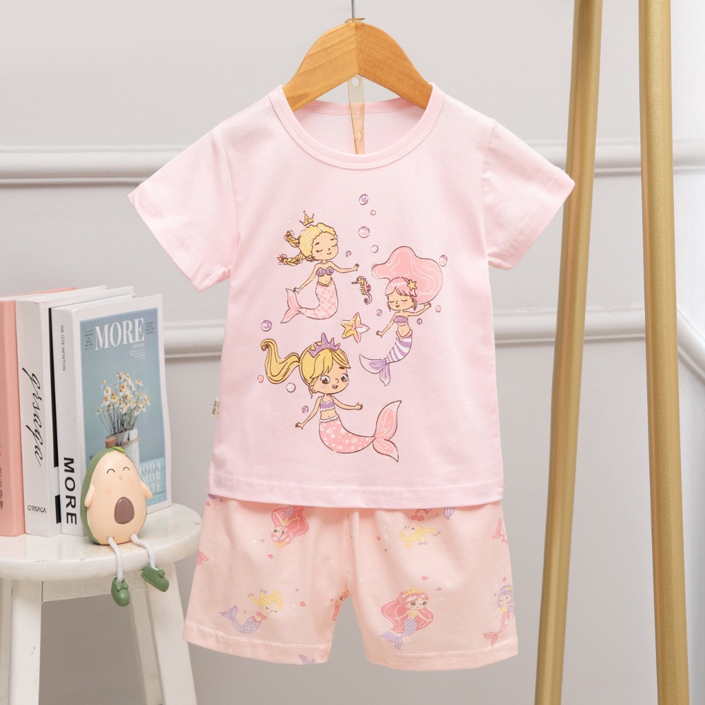 BAJU MERMAID PINK ANAK PEREMPUAN SET  20152A