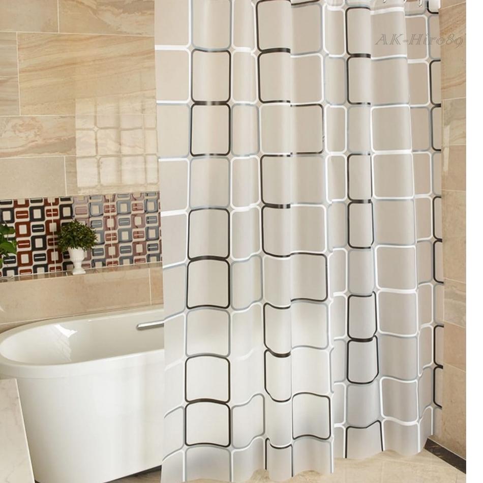 New Stock AK_Hiro89 Tirai Kamar Mandi PEVA Anti Air 180x180cm - Random - K3