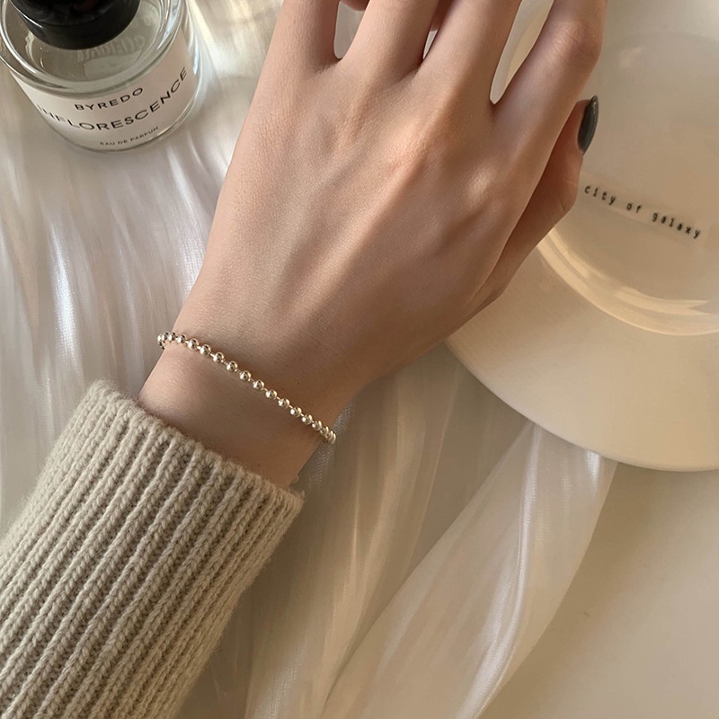 We Flower Gelang Rantai Tipis Bahan S925 Silver Plated Bentuk Geometris Untuk Wanita