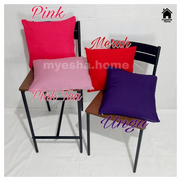 sarung bantal sofa / kursi polos ukuran 40x40