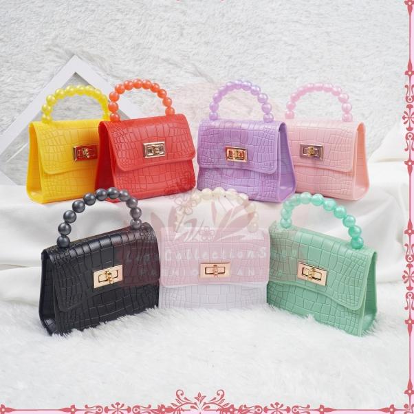 ︽ TAS JELLY MINI CROCO PEARL WARNA | TAS JELLY MINI MUTIARA | TAS JELLY MINI MUTIARA HOT ITEM 3378 ◘