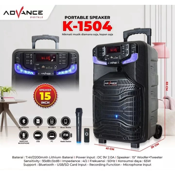 SPEAKER BLUETOOTH ADVANCE  K 1506/K 1504 SPEAKER MEETING / + Free 2 MIC Wireless