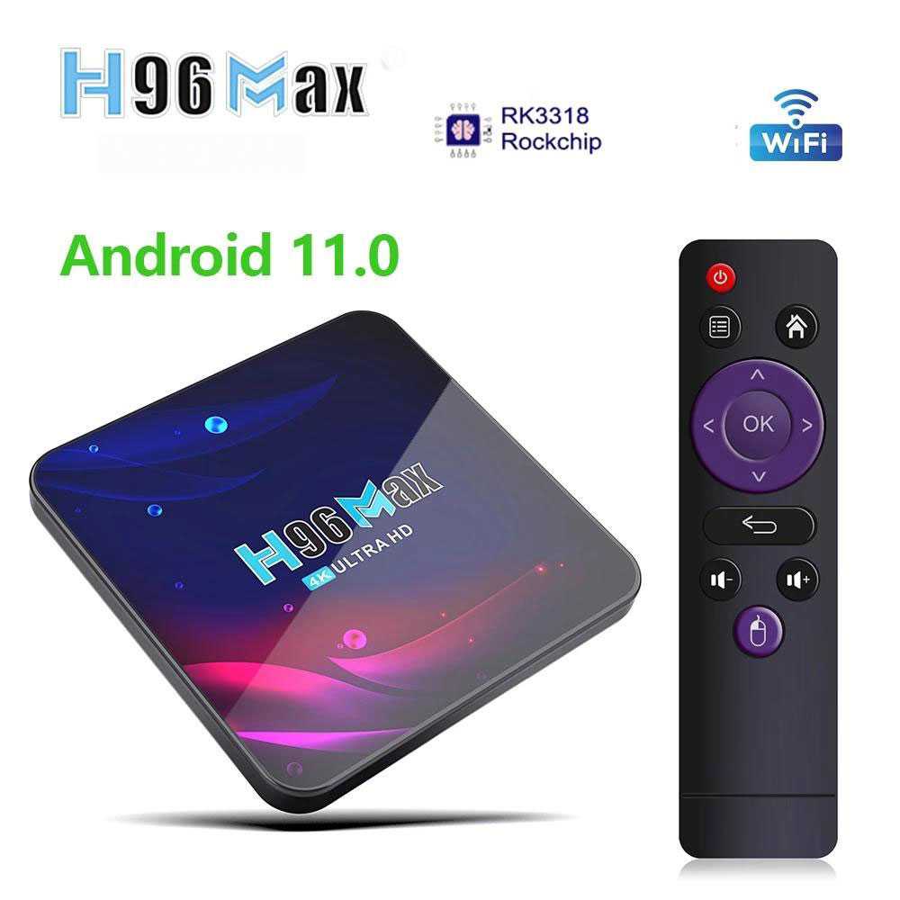 H96 MAX Smart TV Box 4K Android 11 RAM 4GB 32GB WiFi Output AV Set Top Box Android Tangguh