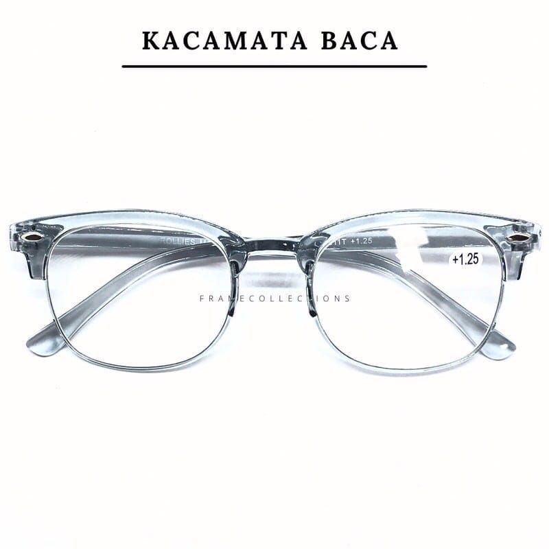 KACAMATA PLUS/ KACA MATA BACA FRAME TRANSPARAN LENSA SUPER FOKUS KACAMATA WANITA DAN PRIA