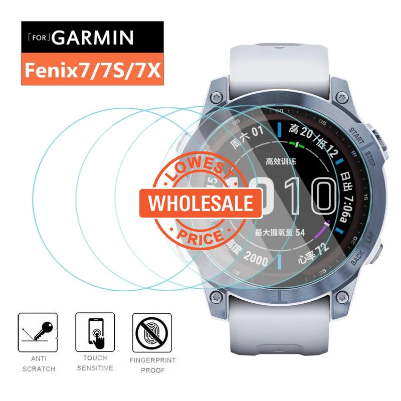 1pc Pelindung Layar Tempered Glass 9H Anti Gores Untuk Smartwatch Garmin Fenix7 7S 7X