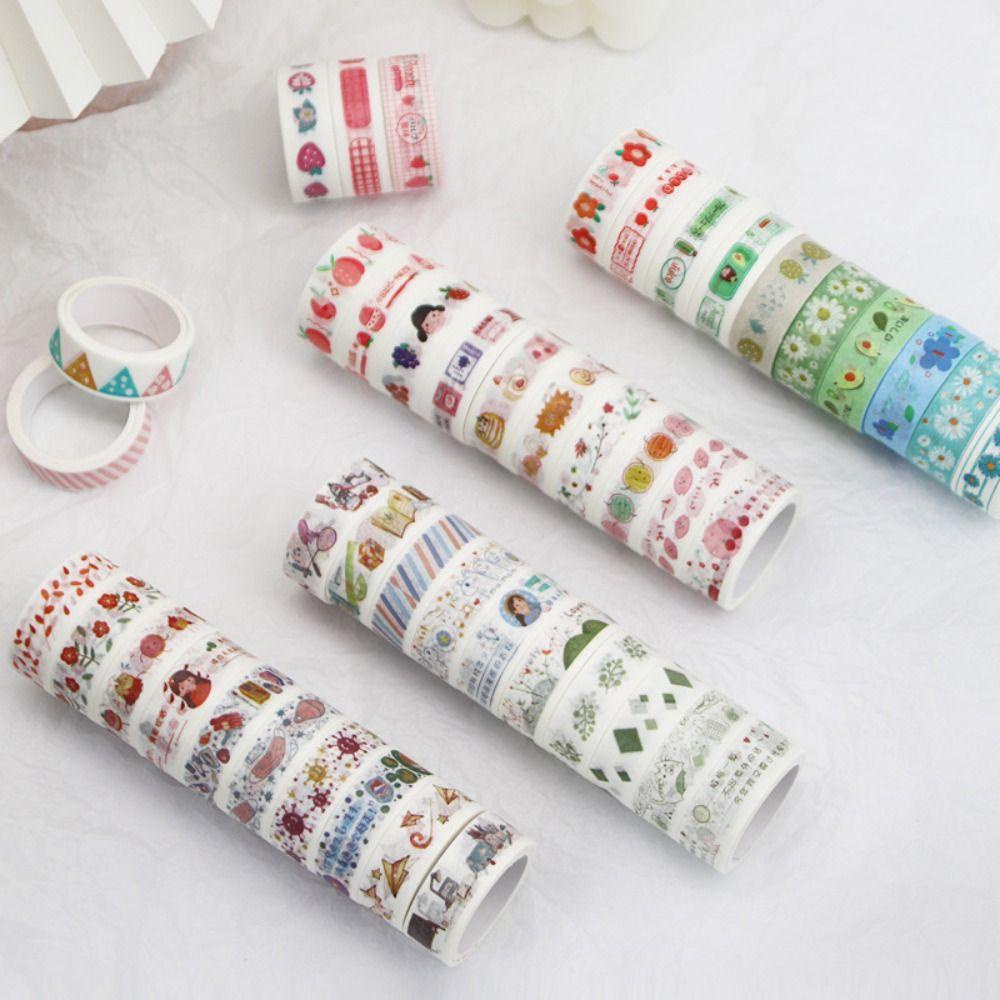 R-flower 60Rolls/Set Washi Tape Baru Kualitas Tinggi Gadis Hati Kecil Segar Kreatif Alat Tulis INS DIY Bahan