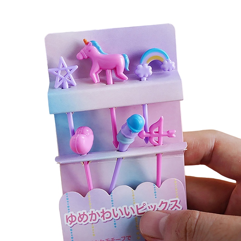 [DEASTORE] GARPU BUAH MODEL UNICORN / DESSERT FORK EYE / GARPU ANAK / HIASAN BEKAL MAKAN ANAK / TUSUKAN BENTO BUAH / CHILDREN FRUIT FORK DECORATION DESSERT TOOTHPICKS