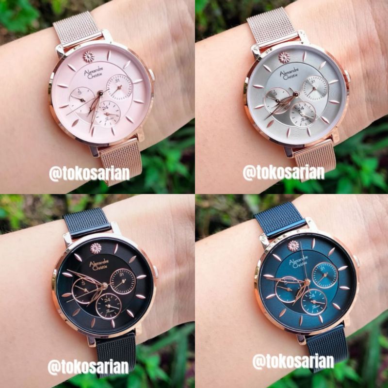 Alexandre Christie Original AC 2959 BF Rantai Pasir Untuk Wanita Terbaru