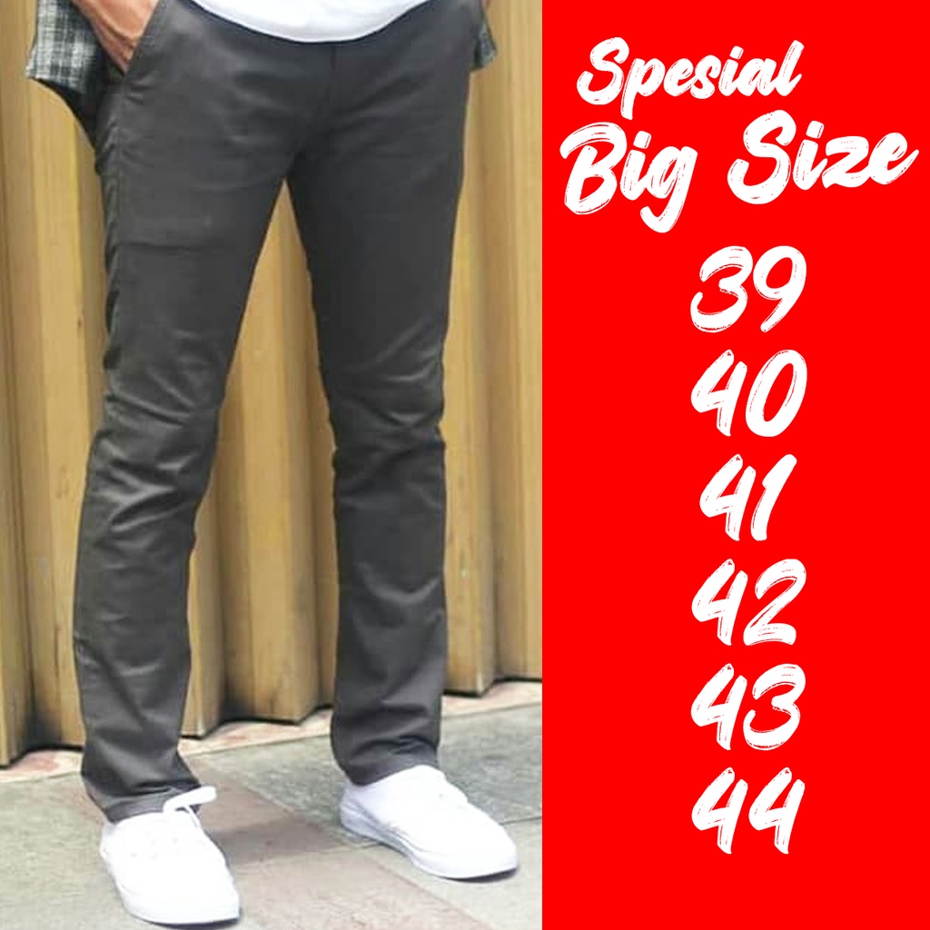 Celana Chinos panjang Jumbo big size streach melar premium original terbaru  terlaris