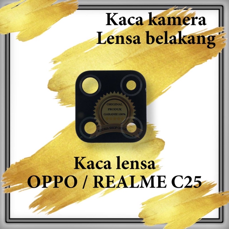 Kaca Lensa Kamera Belakang Realme C25 Sudah Sama Lem