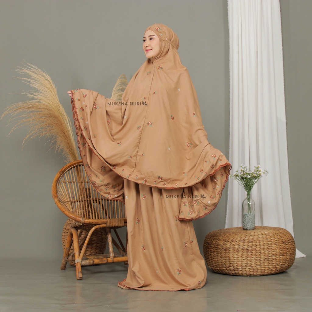 Mukena Dewasa Tabur Nayra Bunga Jumbo Bahan Katun