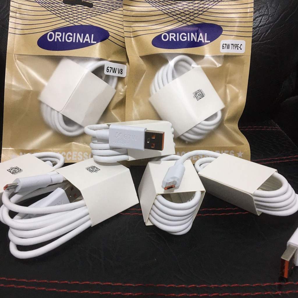 Kabel data turbo charger tipe c / mirco / USB kabel  charger 67W / 120W 6A max pengisian daya cepat Oppo / infinix