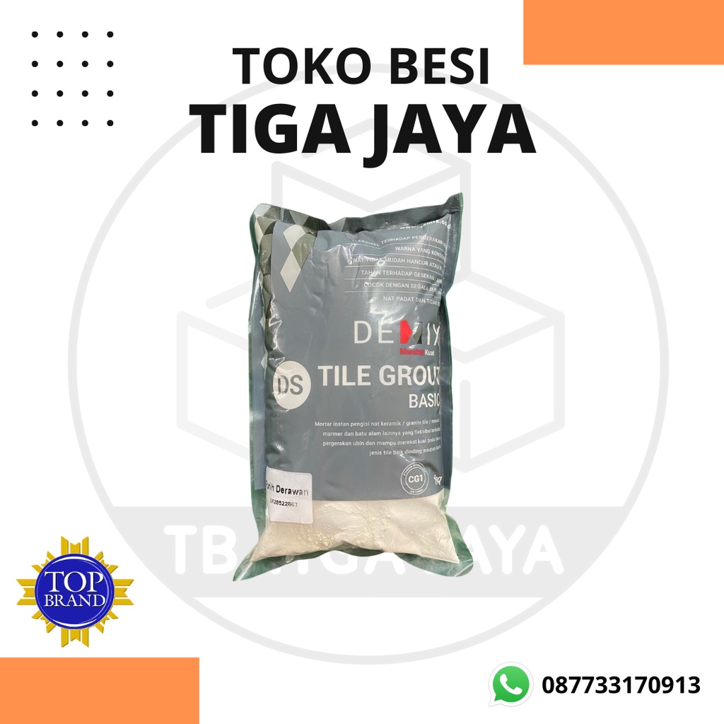 demix DS tile grout semen warna / nat keramik putih derawan