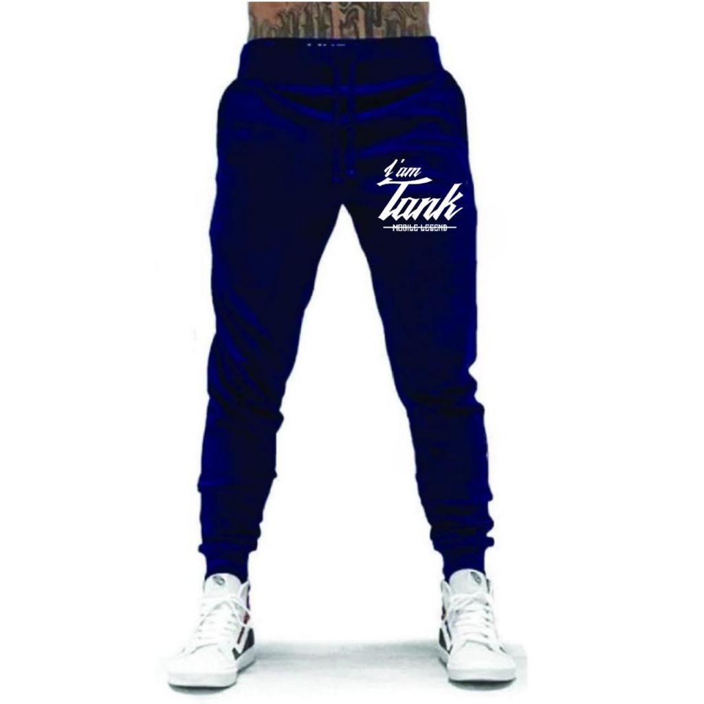 CELANA PANJANG JOGGER BAHAN FLEECE TEBAL I AM TANK / KUALITAS PREMIUM UNISEX / CELANA PANJANG PRINTING TERLARIS