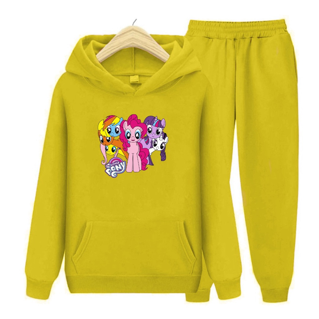 Setelan Anak Sweater Hoodie Kuda Poni /Jaket topi hoodie anak/oneset