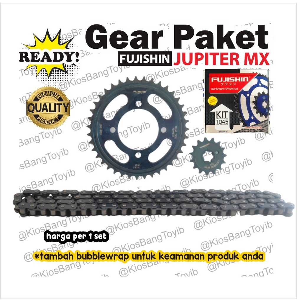 Gear Set/Paket Titanium Jupiter Jup MX 15T/39T 428H/112L (FUJISHIN)