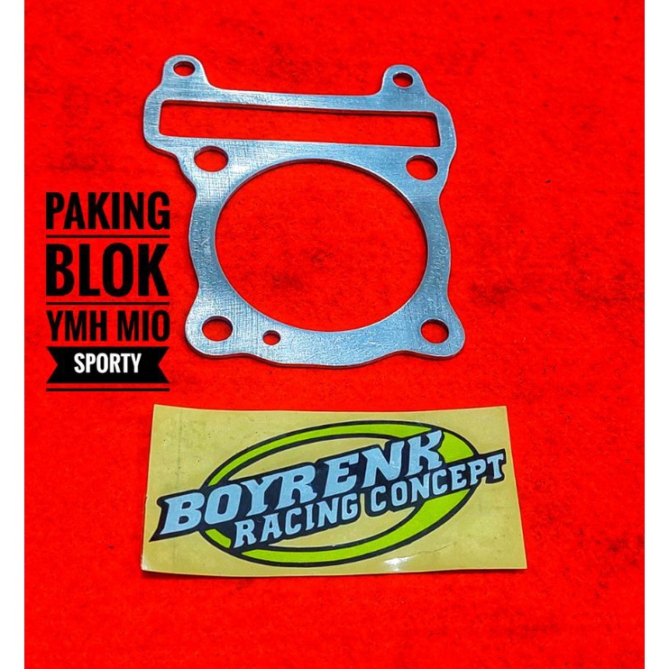 PAKING BLOK GANJEL BLOK PAKING STROKE ALMINI MIO TEBAL 1,2,3,4,5,6,7,8,9,10MM-BOYRENK RACING