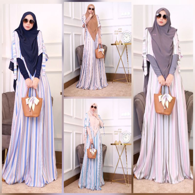 Joza Daily moeslem wear (navy), Gamis Premium Daily wear Bagus Banget