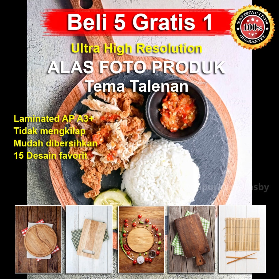 Alas Foto Tema Talenan A3+ / Alas Foto Produk / Alas Foto Makanan / Background Foto