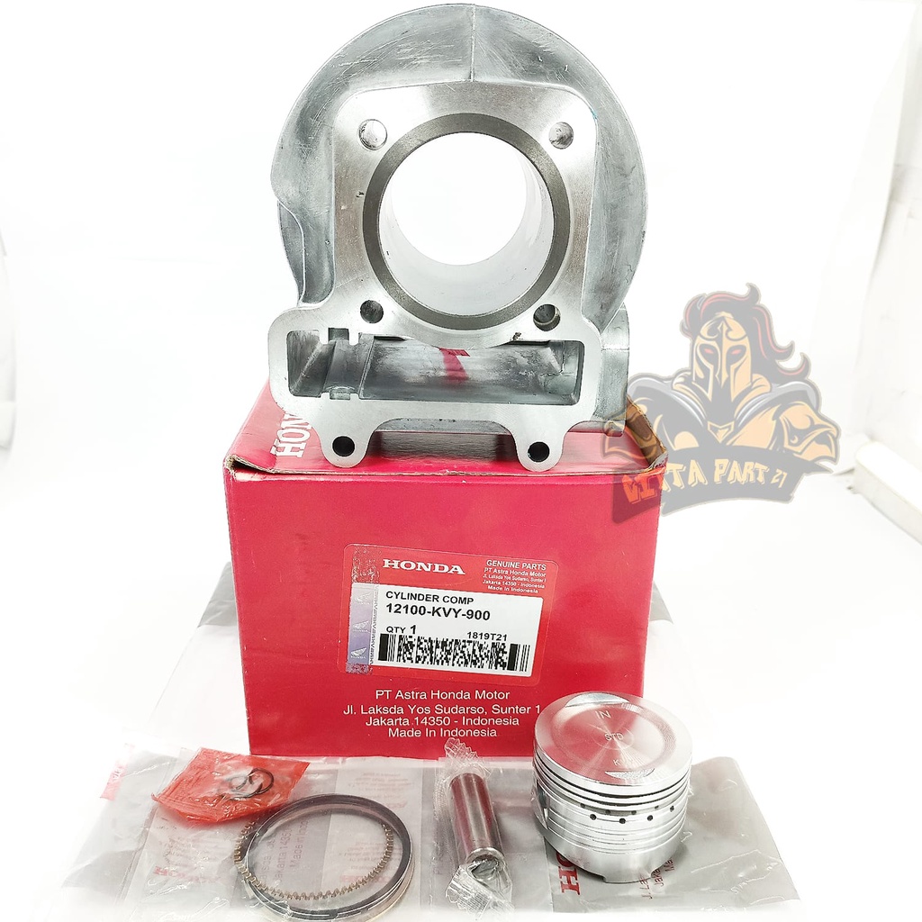 CYLINDER BLOK SEHER PISTON RING KOMPLIT HONDA KVY KUALITAS ASLI ORIGINAL HONDA AHM PRESISI TINGGAL PASANG BAHAN BERKUALITAS DAN DIJAMIN AWET BEAT KARBU SPACY KARBU SCOOPY KARBU