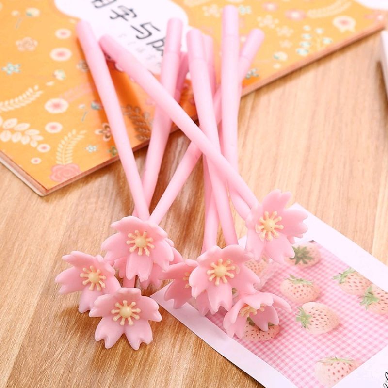 

♥️ Pulpen / Bolpen / Bolpoin Gel Karakter Bunga Sakura Lucu Imut ♥️