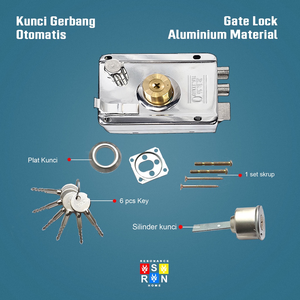 Kunci Pintu Gerbang Otomatis | Kunci Pintu Gudang Otomatis | Kunci Gudang Besi