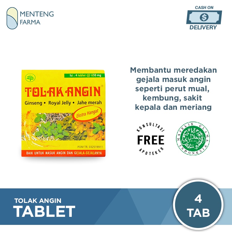 Tolak Angin Tablet Extra Hangat - Obat Gejala Masuk Angin