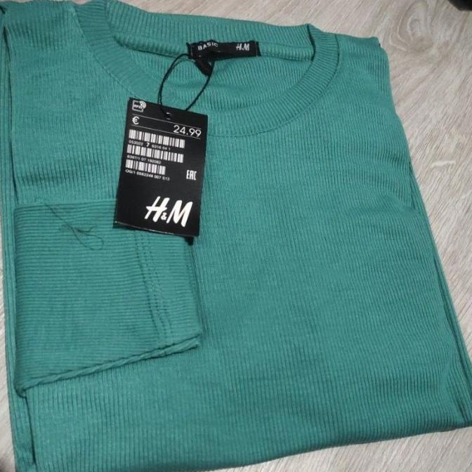 KAOS RIB PREMIUM H&M / KAOS LENGAN PANJANG / KAOS WANITA