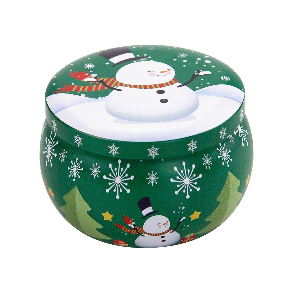 Preva Christmas Iron Box Mini Scented Tin Jars Candy Tin Pot Lilin Aromaterapi