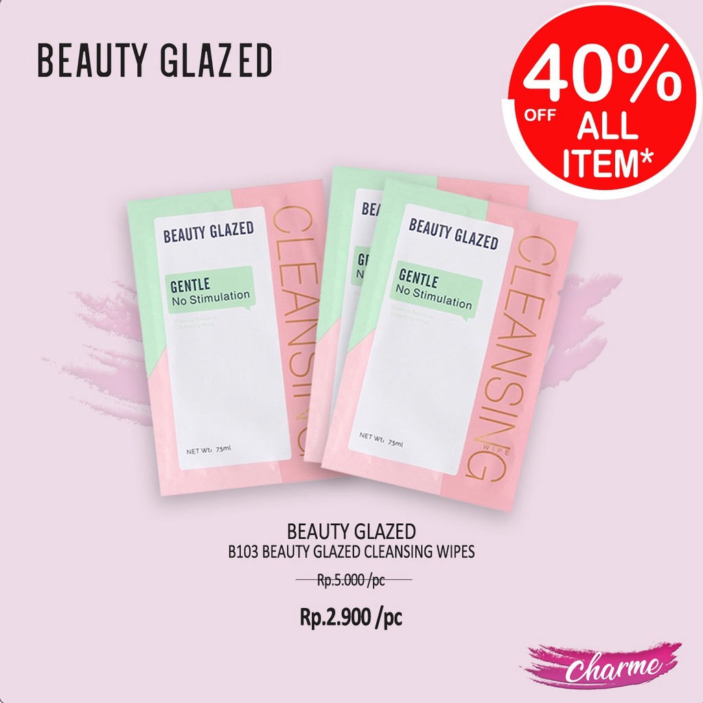 (READY &amp; ORI) Beauty Glazed Cleansing Wipes Tisu Pembersih Makeup B103 B 103