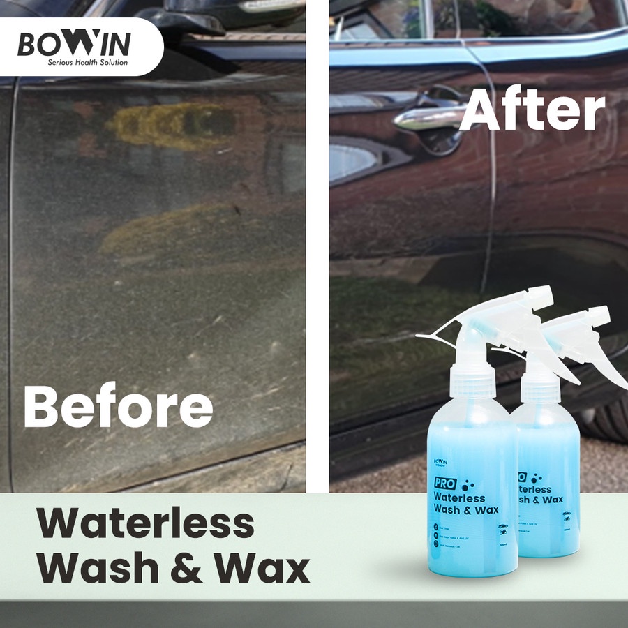 BOWIN Waterless Wash &amp; Wax 300mL (Pembersih &amp; Pengkilap Tanpa Air + Anti UV)