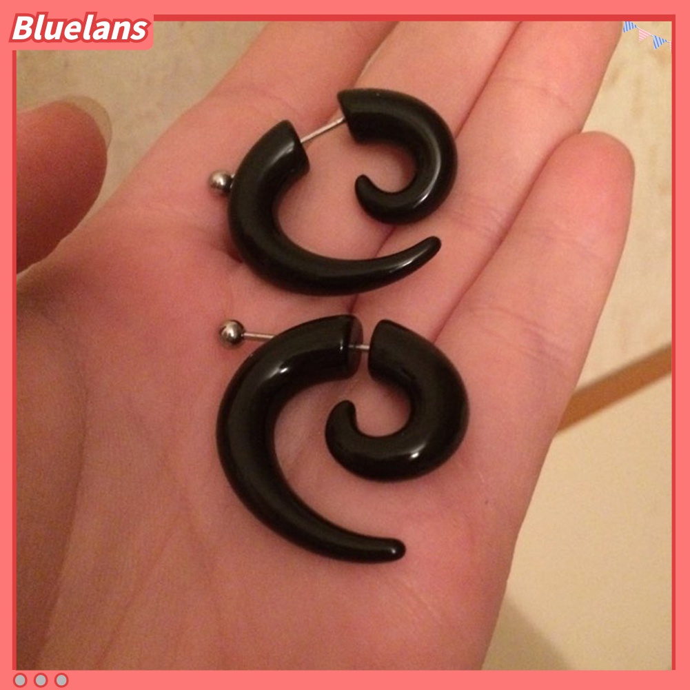 1pc Anting Tindik Telinga Bentuk Spiral Untuk Unisex