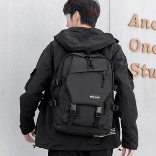 Tas Ransel Kerja Sekolah Laptop Pria Bahan Kanvas Premium Stylish Fashionable Korea