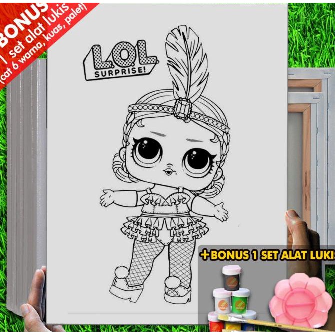 

Kanvas Lukis Anak LOL Surprise 30x40 cm Bonus 1 Set Alat Lukis MEL1062