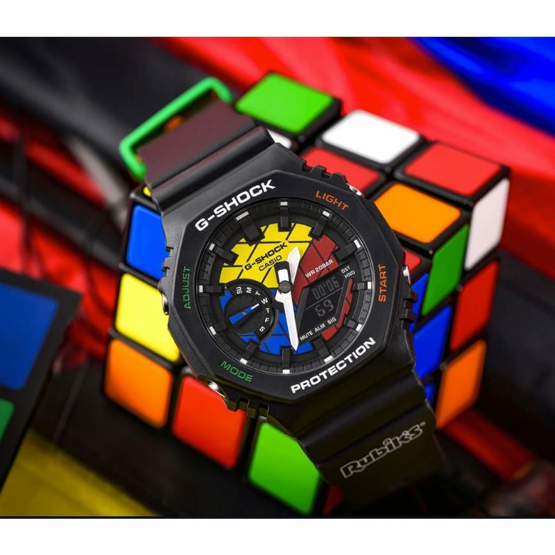 JAM TANGAN CASIO GSHOCK GA2100 LIMITED EDITION RUBIK  PRIA ANALOG DIGITAL