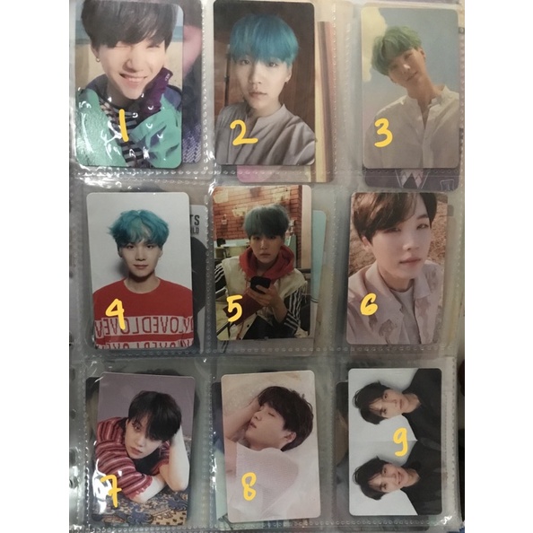 BTS Suga Min Yoongi PC Photocard Album Korea Jepang Official Love Yourself LY Her Tear Answer Lights