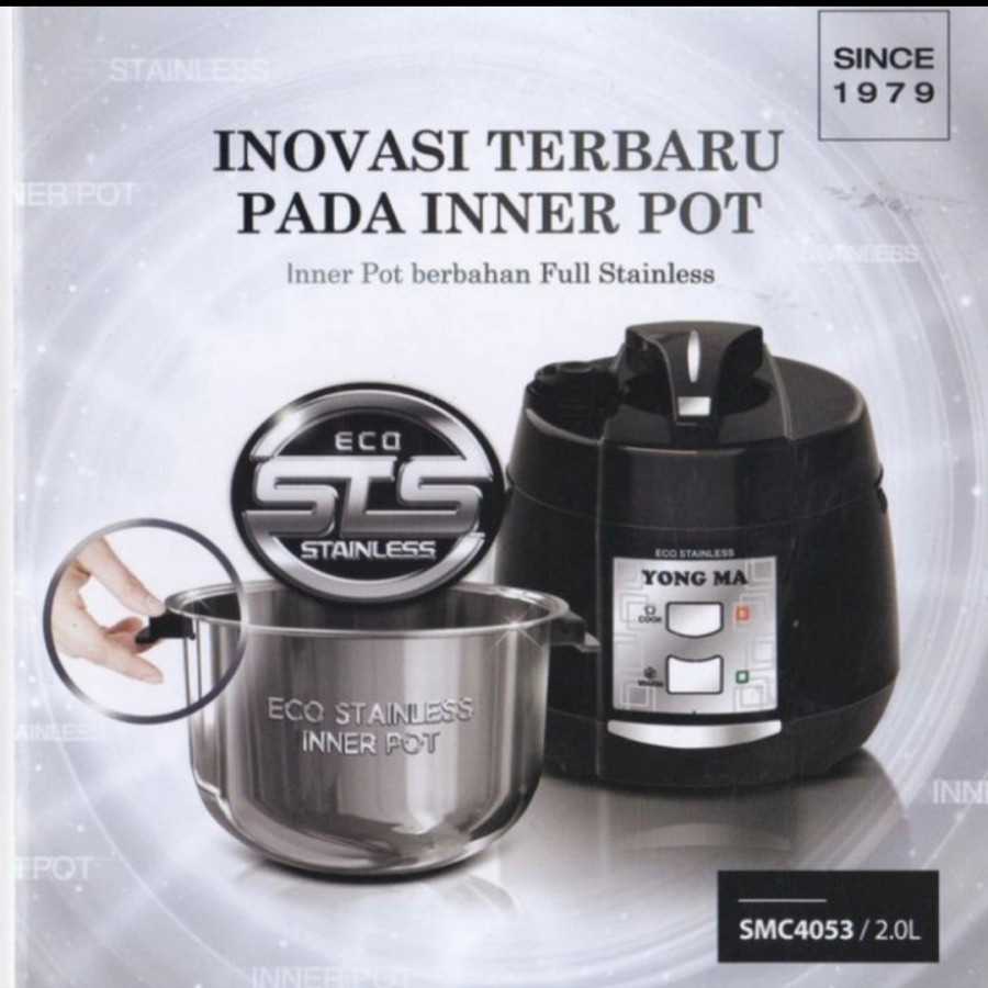 Rice Cooker Yong Ma Yongma Magic Com SMC4053 SMC 4053 Stainless Steel