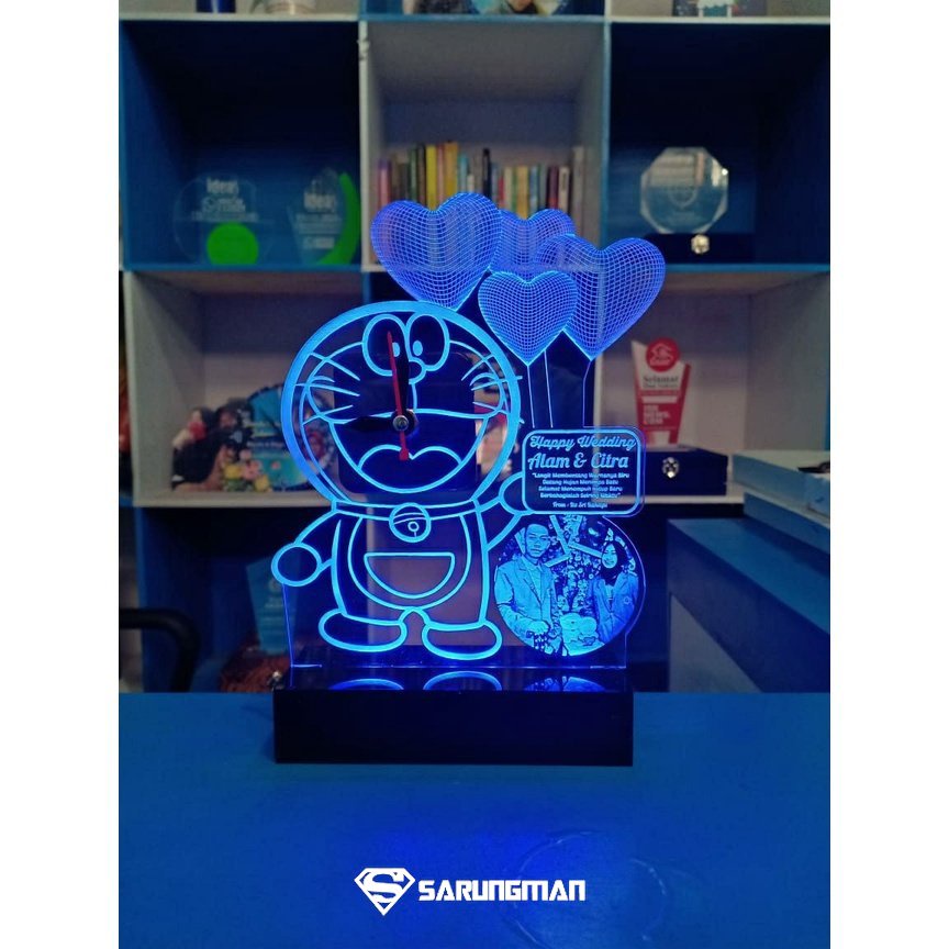 lampu hias lampu tidur 3D grafir Akrilik CUSTOM FOTO