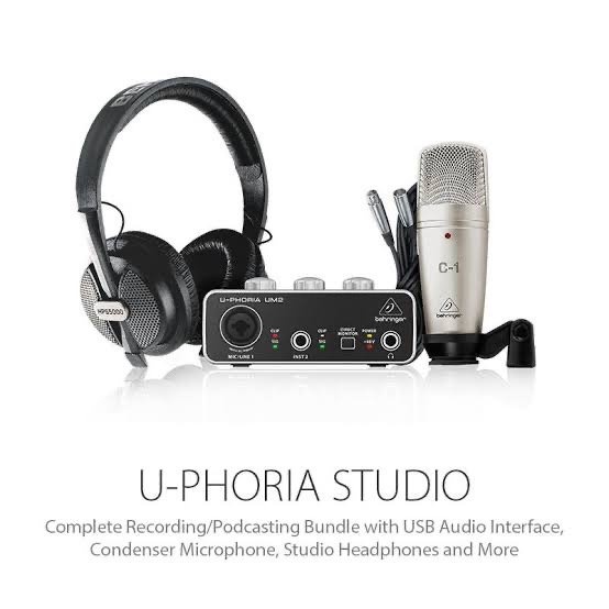 Behringer U-PHORIA STUDIO Complete Recording Bundle Paket Recording
