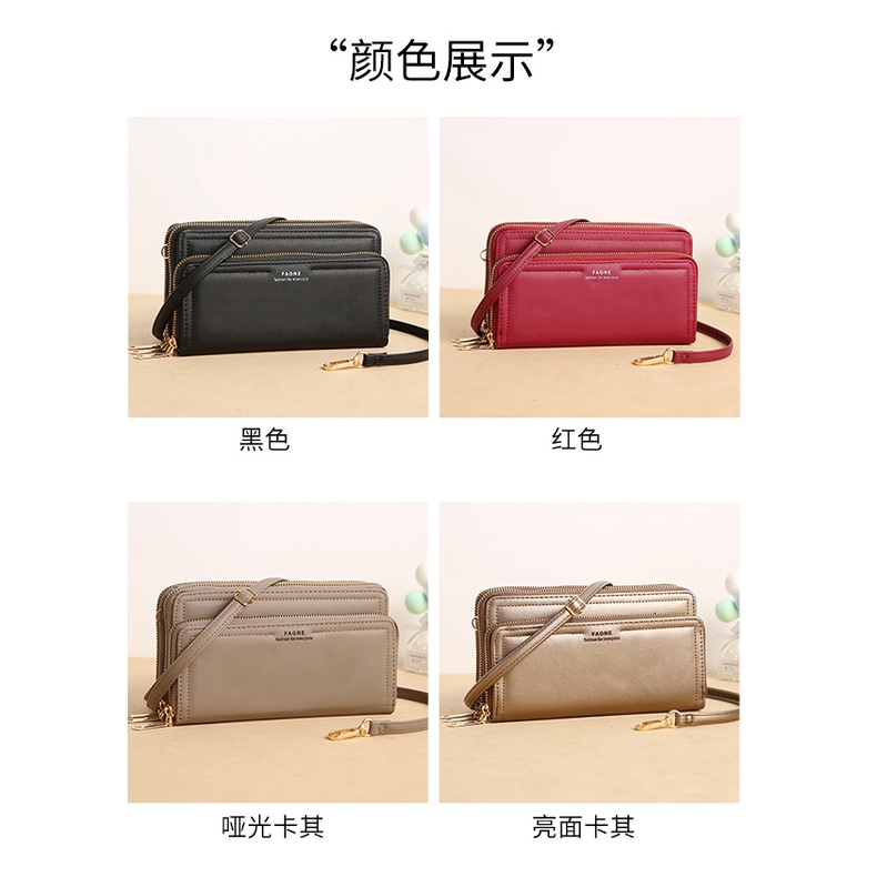 Khatin Dompet HP Remaja / Tas Wanita Terbaru 2022 / Tas Selempang Wanita Import / Model Dompet 3 in 1 / ORI FAONE - F200